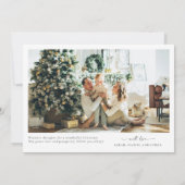 Minimalistische kerst met fotokaart kaart (Achterkant)