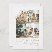 Minimalistische kerst met fotokaart kaart (Voorkant)