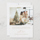 Minimalistische kerst met fotokaart kaart (Achterkant)