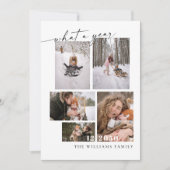 Minimalistische kerst met fotokaart kaart (Voorkant)