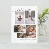 Minimalistische kerst met fotokaart kaart (Staand voorkant)