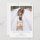 Minimalistische kerst met fotokaart kaart (Achterkant)