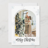 Minimalistische kerst met fotokaart kaart (Voorkant)