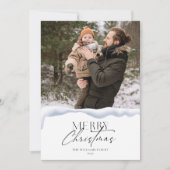 Minimalistische kerst met fotokaart kaart (Voorkant)