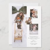 Minimalistische kerst met fotokaart kaart (Achterkant)