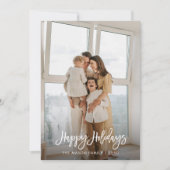 Minimalistische kerst met fotokaart kaart (Voorkant)