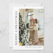 Minimalistische kerst met fotokaart kaart (Voorkant)