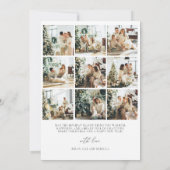 Minimalistische kerst met fotokaart kaart (Achterkant)