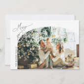 Minimalistische kerst met fotokaart kaart (Voorkant)