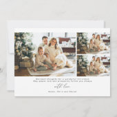 Minimalistische kerst met fotokaart kaart (Achterkant)