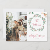 Minimalistische kerst met fotokaart kaart (Voorkant)