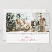 Minimalistische kerst met fotokaart kaart (Achterkant)