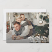 Minimalistische kerst met fotokaart kaart (Voorkant)