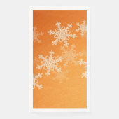 Minimalistische Kerst met Oranje Witte Sneeuwvlokk Servet (Voorkant)