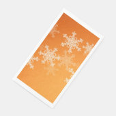 Minimalistische Kerst met Oranje Witte Sneeuwvlokk Servet (Hoek)