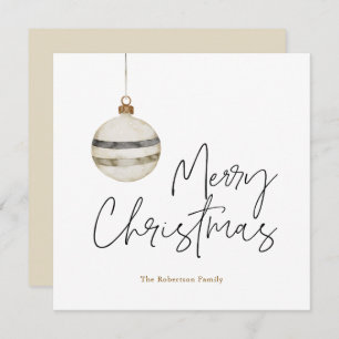 Minimalistische Kerst Ornament Ball Feestdagenkaart