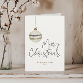 Minimalistische Kerst Ornament Ball Kaart