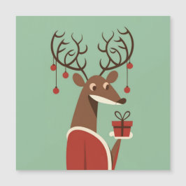 Minimalistische kerst rendier cadeau cadeau vakant