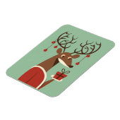 Minimalistische kerst rendier cadeau cadeau vakant magneet (Linkerzijde)
