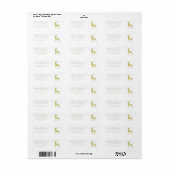 Minimalistische kerst-rendier retouradreslabel etiket (Full Sheet)