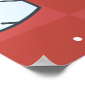 Minimalistische kerst: rood naadloos design. poster (Hoek)