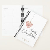 Minimalistische Kerst Roze Hart Ornament Planner (Display)