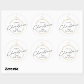Minimalistische Kerst stickers - moderne Ornamente (Vel)