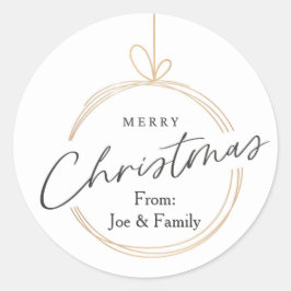 Minimalistische Kerst stickers - moderne Ornamente