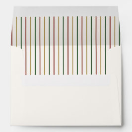 Minimalistische Kerst Strepen Envelop