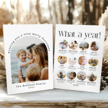 Minimalistische kerst Wat een jaar Fotocollage