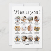 Minimalistische kerst Wat een jaar Fotocollage Feestdagenkaart (Achterkant)