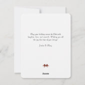 Minimalistische kerst Waterverf Evergreen Snow Feestdagenkaart (Achterkant)