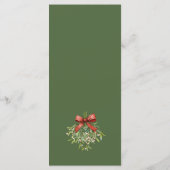 Minimalistische kerst Waterverf Evergreen Snow Menu (Achterkant)