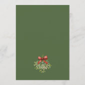Minimalistische kerst Waterverf Evergreen Snow Menu (Achterkant)