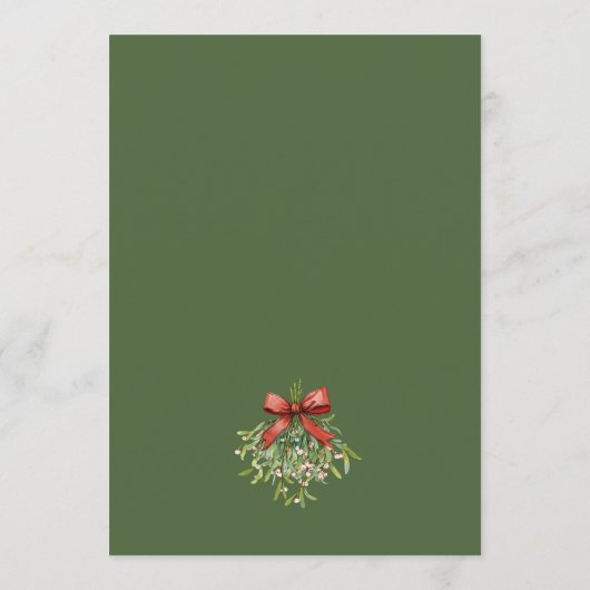 Minimalistische kerst Waterverf Evergreen Snow Menu (Achterkant)