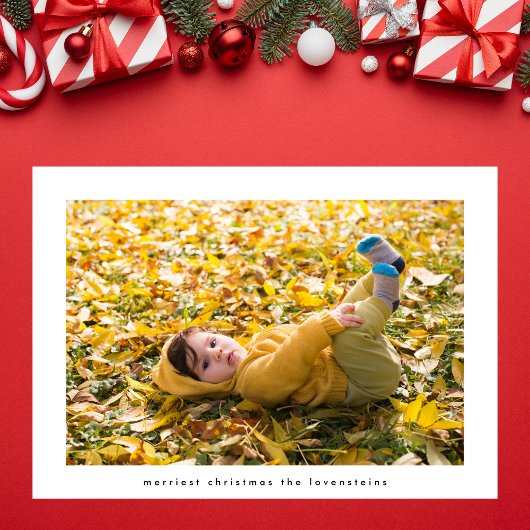 Minimalistische kerst wit zwart foto's Lijst Feestdagenkaart