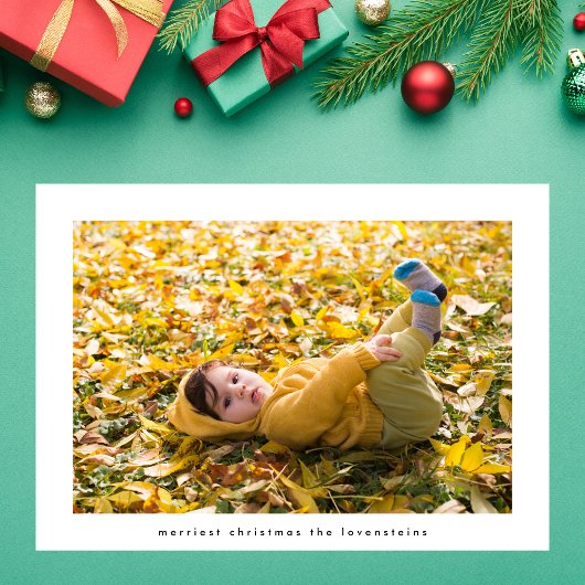 Minimalistische kerst wit zwart foto's Lijst Feestdagenkaart