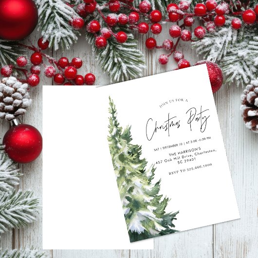 Minimalistische kerstboho kerstdiner kaart