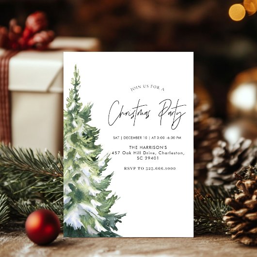 Minimalistische kerstboho kerstdiner kaart