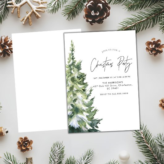 Minimalistische kerstboho kerstdiner kaart