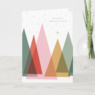 Minimalistische Kerstbomen Feestdagen Kaart