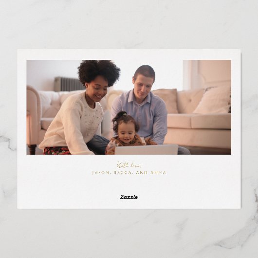 Minimalistische Kerstbomen met een Festieve Uitstr Folie Feestdagenkaart (Achterkant)