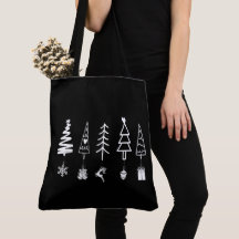 Minimalistische kerstbomen met Ornamenten Canvas t