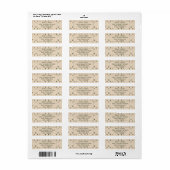 Minimalistische kerstbomen & sneeuwvlokken etiket (Full Sheet)