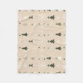 Minimalistische kerstbomen & sneeuwvlokken  fleece deken (Voorkant)