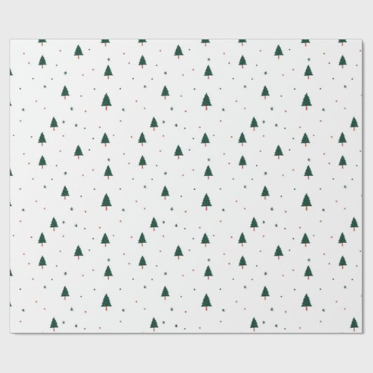 Minimalistische kerstboom cadeaupapier (Vlak)