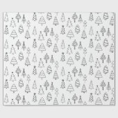 Minimalistische kerstboom cadeaupapier (Vlak)