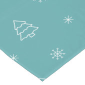 Minimalistische kerstboom en sneeuwvlok patroon korte tafelloper (Hoek)