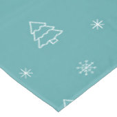 Minimalistische kerstboom en sneeuwvlok patroon tafelkleed (Gekanteld)
