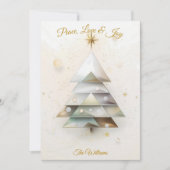 Minimalistische kerstboom Kaart geometrisch ontwer (Voorkant)